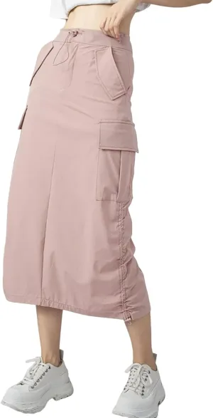 2023 Women's High Waist Slim Slim Casual Side Drawstring Pleated Tooling Half Skirt Linen Skirts for Women Mid