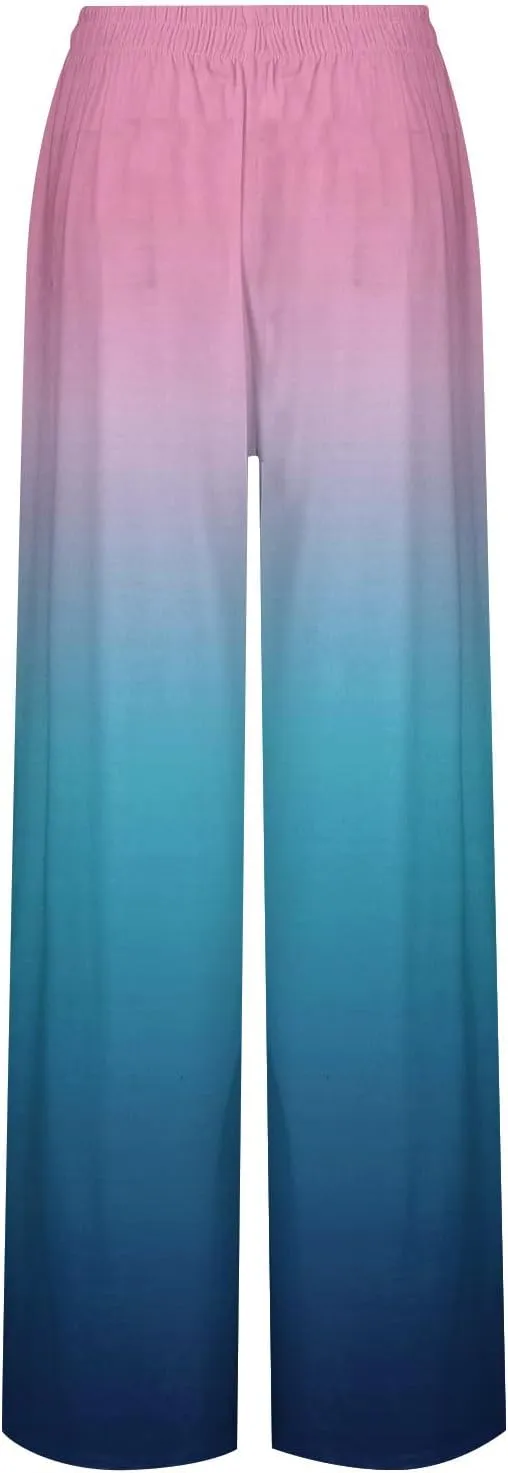 2025 Beach Vacation Drawstring Flowy Pants That Look Like Skirts- Gauze Summer Pants for Women Boho Trousers