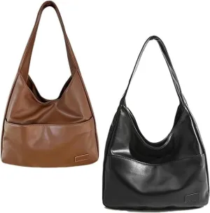 2PCS Ooomay Maya Shoulder Bag, Maya - Shoulder Bag, Ooomay Maya Tote Bag, Vegan Leather Maya Bag Casual Trendy Soft Bag