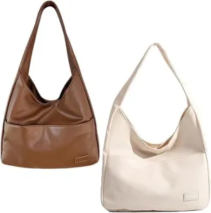 2PCS Ooomay Maya Shoulder Bag, Maya - Shoulder Bag, Ooomay Maya Tote Bag, Vegan Leather Maya Bag Casual Trendy Soft Bag
