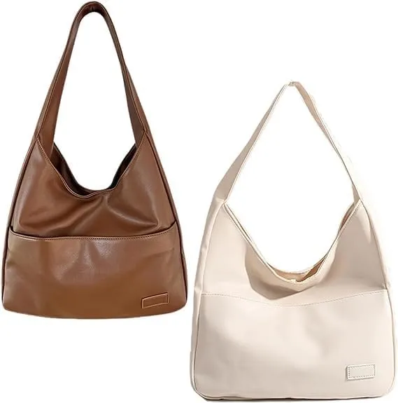 2PCS Ooomay Maya Shoulder Bag, Maya - Shoulder Bag, Ooomay Maya Tote Bag, Vegan Leather Maya Bag Casual Trendy Soft Bag