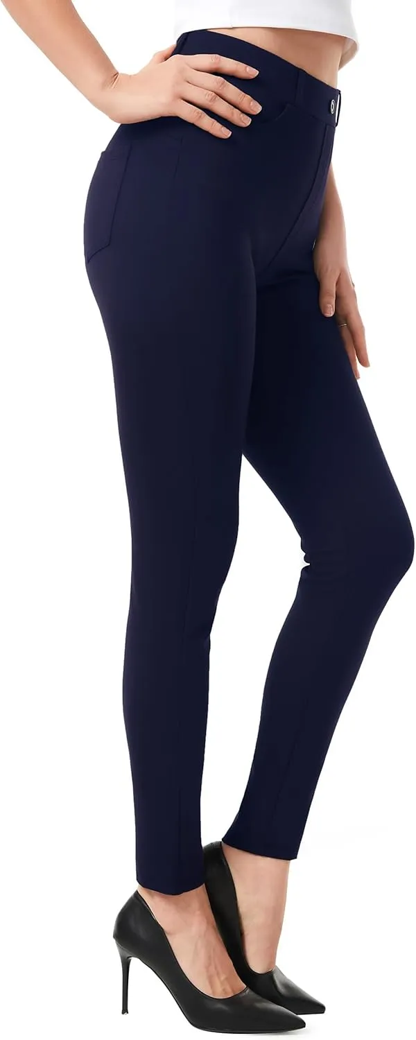 AFITNE Women's Yoga Dress Pants 2025 Spring Skinny Pull On Work Pants Stretchy Slim Fit Leg Office Casual Slacks