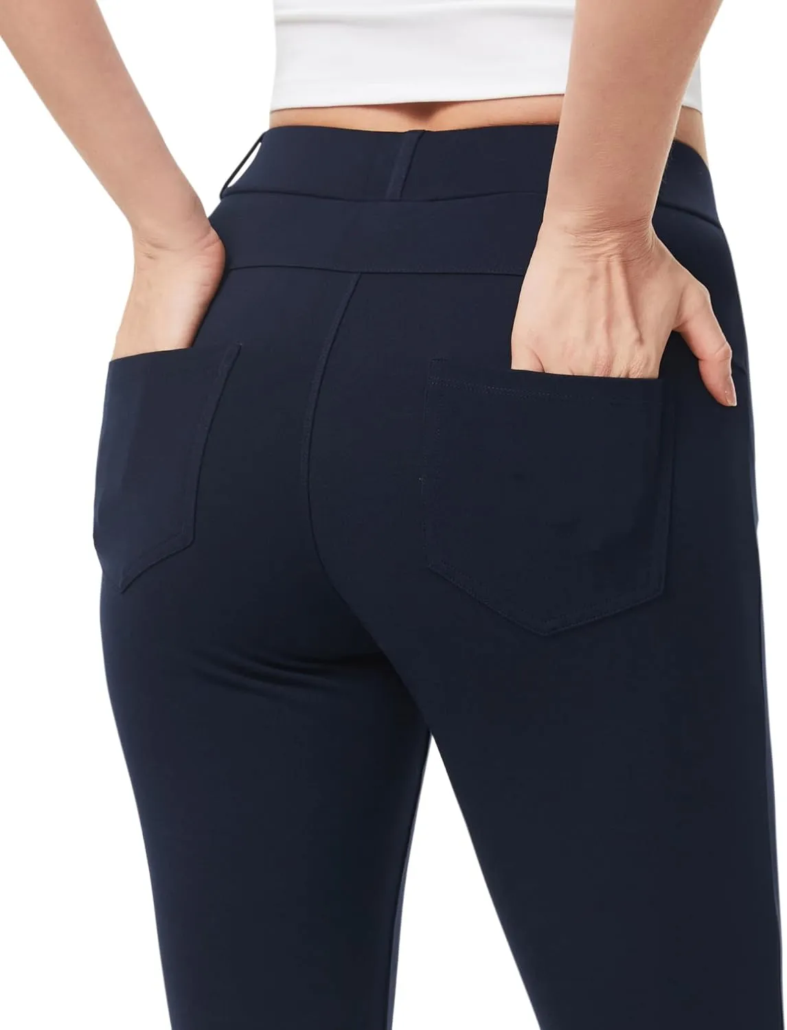 AFITNE Women's Yoga Dress Pants 2025 Spring Skinny Pull On Work Pants Stretchy Slim Fit Leg Office Casual Slacks