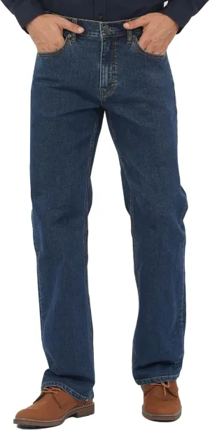 APUOR Men's Straight Leg Stretch Jeans Relaxed Fit Work Jeans Athletic Fit Loose Pants