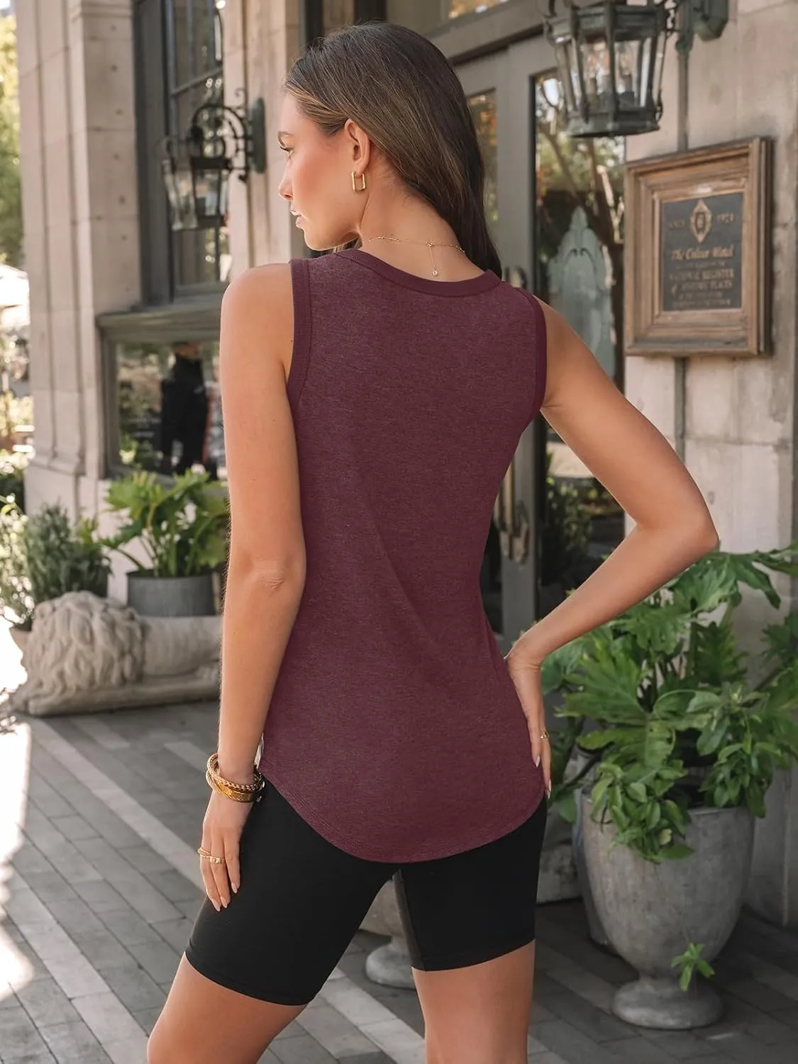 AUTOMET Womens Plus Size Tank Tops Summer Sleeveless High Neck Casual Trendy Loose Flowy Beach Shirt Vacation Outfits