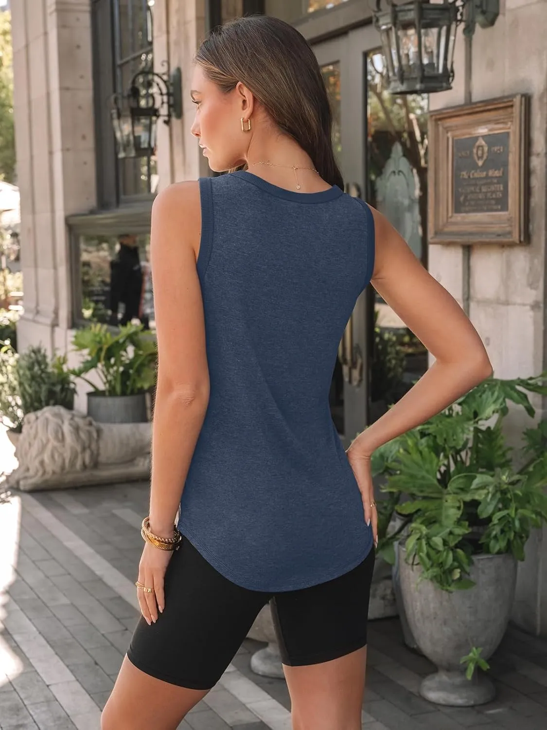 AUTOMET Womens Plus Size Tank Tops Summer Sleeveless High Neck Casual Trendy Loose Flowy Beach Shirt Vacation Outfits