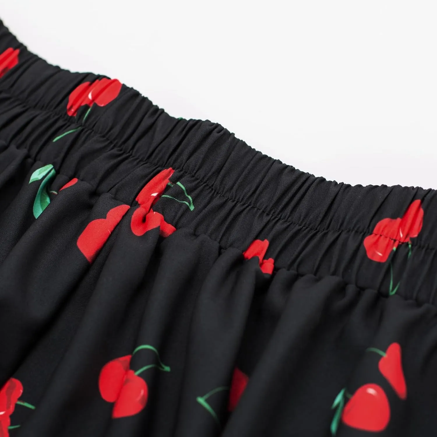 Belle Poque Women's Vintage High Waist Pleated Midi A-Line Skirt with Pockets