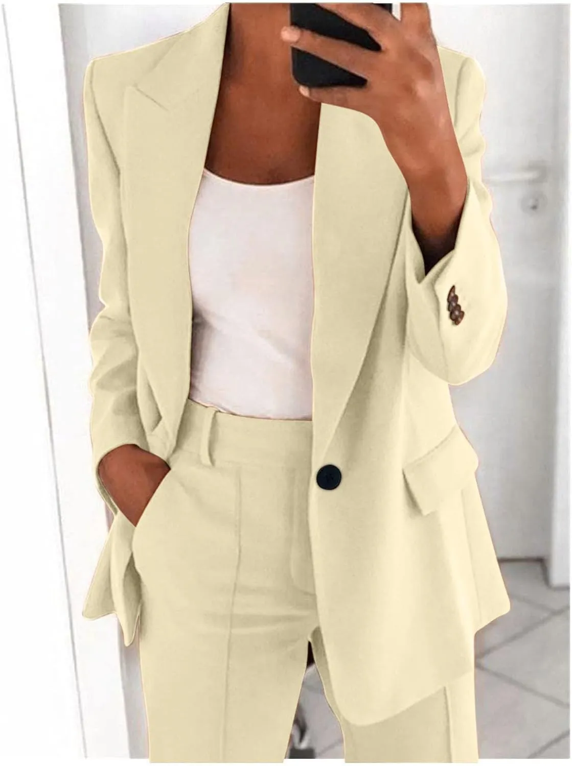 Business Casual Outfits for Women Professional Pant Suits 2 Piece Office Outfit Work Blazer Set Women Dressy Suit 2024