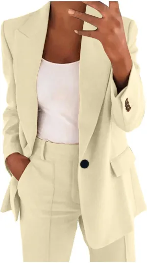 Business Casual Outfits for Women Professional Pant Suits 2 Piece Office Outfit Work Blazer Set Women Dressy Suit 2024