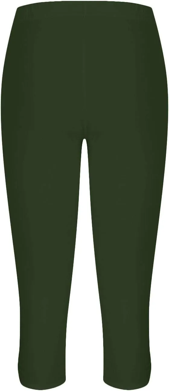 Capri Leggings for Women 2025 Summer Stretch Plus Size High Waisted Soft Casual Workout Yoga Pants with Pockets