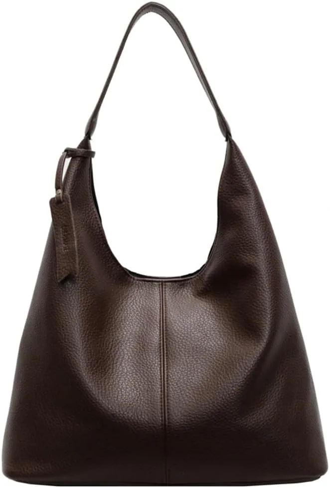 Chic Vegan Leather Hobo Bags for Women Slouchy Tote Purses Retro Shoulder Handbag for Stylish Casual Trendy