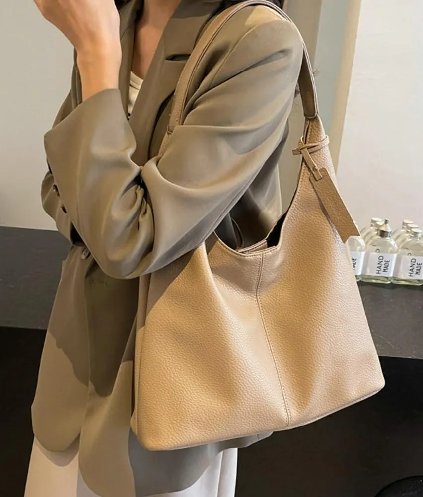 Chic Vegan Leather Hobo Bags for Women Slouchy Tote Purses Retro Shoulder Handbag for Stylish Casual Trendy