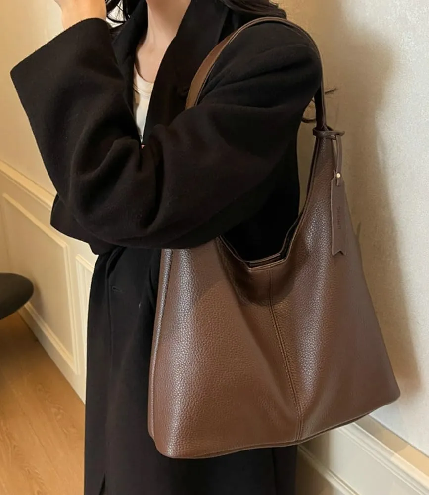 Chic Vegan Leather Hobo Bags for Women Slouchy Tote Purses Retro Shoulder Handbag for Stylish Casual Trendy