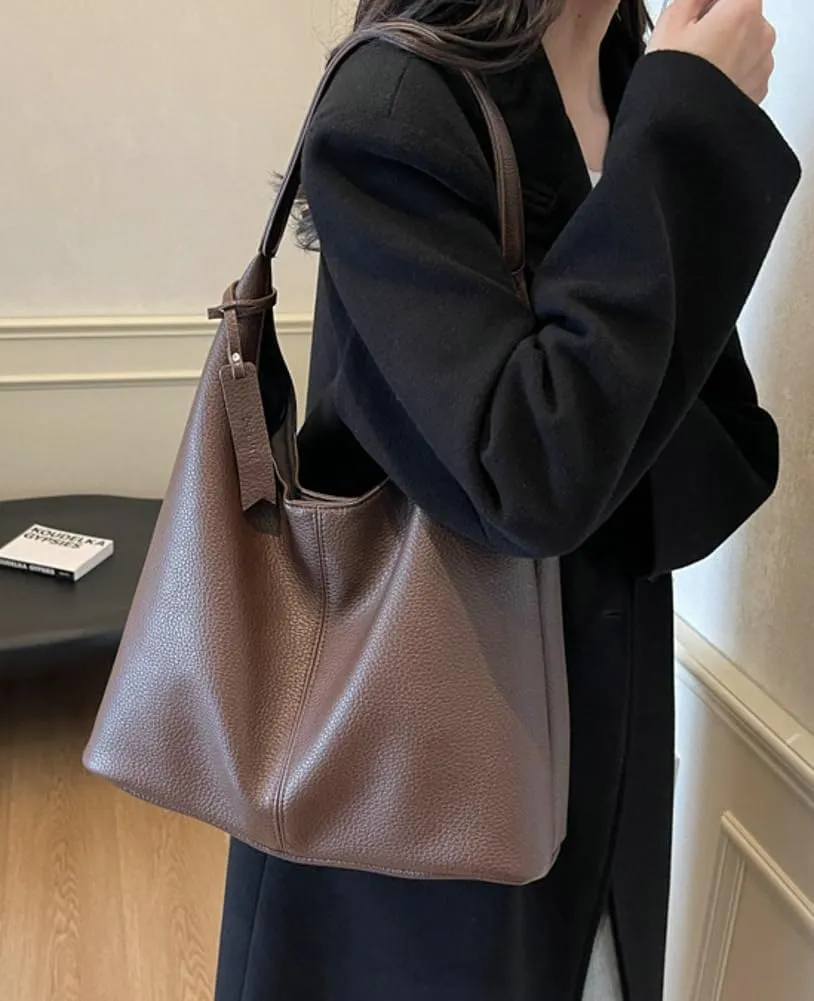 Chic Vegan Leather Hobo Bags for Women Slouchy Tote Purses Retro Shoulder Handbag for Stylish Casual Trendy