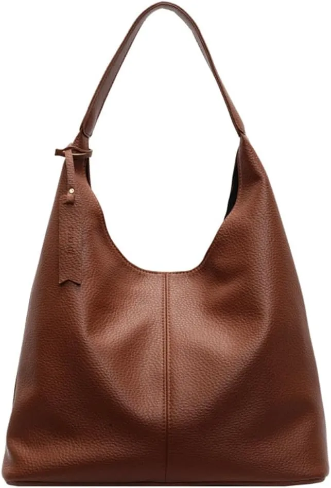 Chic Vegan Leather Hobo Bags for Women Slouchy Tote Purses Retro Shoulder Handbag for Stylish Casual Trendy