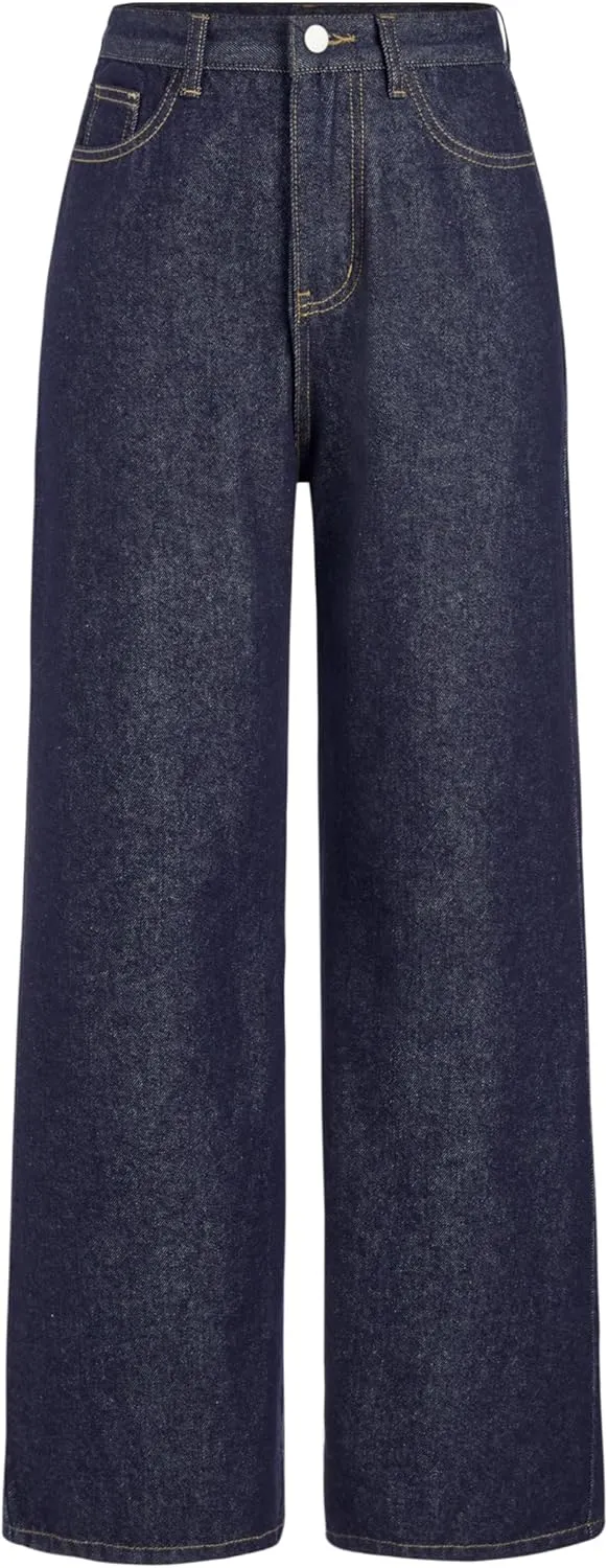 CIDER Wide Leg Jeans for Women High Waisted Denim Pants Boyfriend Jeans Trendy Casual Summer Bottom
