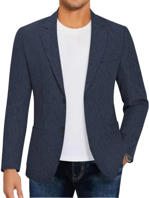 COOFANDY Mens Casual Blazer Sport Coat Lightweight Two Button Business Suit Jackets