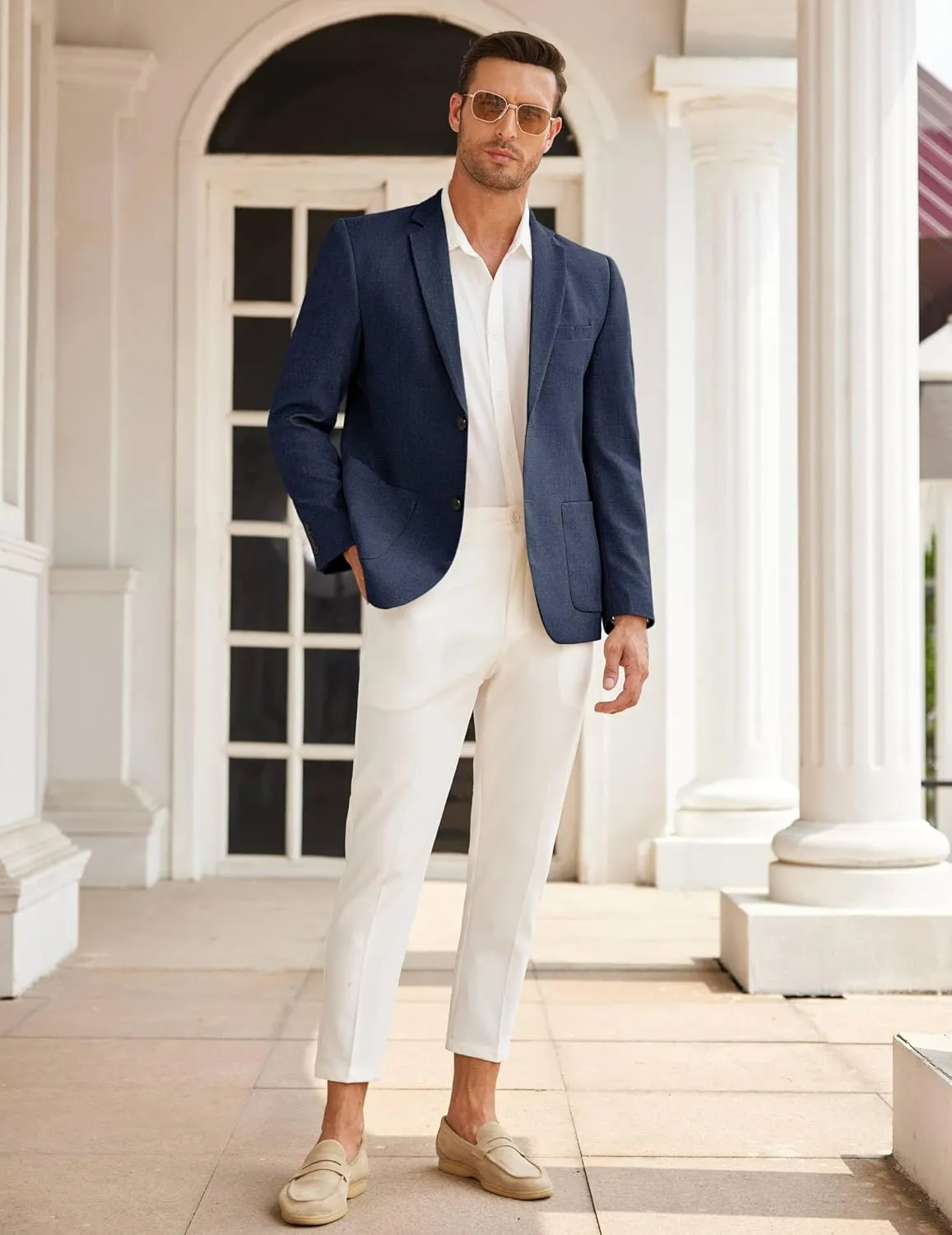 COOFANDY Mens Casual Blazer Sport Coat Lightweight Two Button Business Suit Jackets