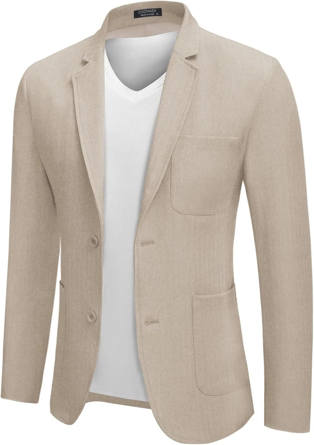 COOFANDY Men's Machine Washable Blazer Slim Fit Casual Suit Jacket Lightweight Two Button Sport Coat