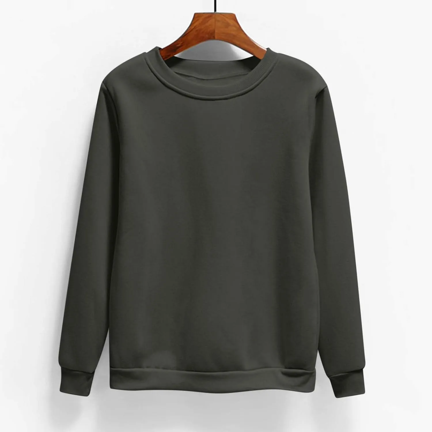Crewneck Sweatshirts Womens Fall Fashion 2024 Long Sleeve Tops Pullover Plus Size Cute Casual Trendy Winter Clothes