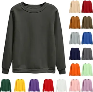 Crewneck Sweatshirts Womens Fall Fashion 2024 Long Sleeve Tops Pullover Plus Size Cute Casual Trendy Winter Clothes