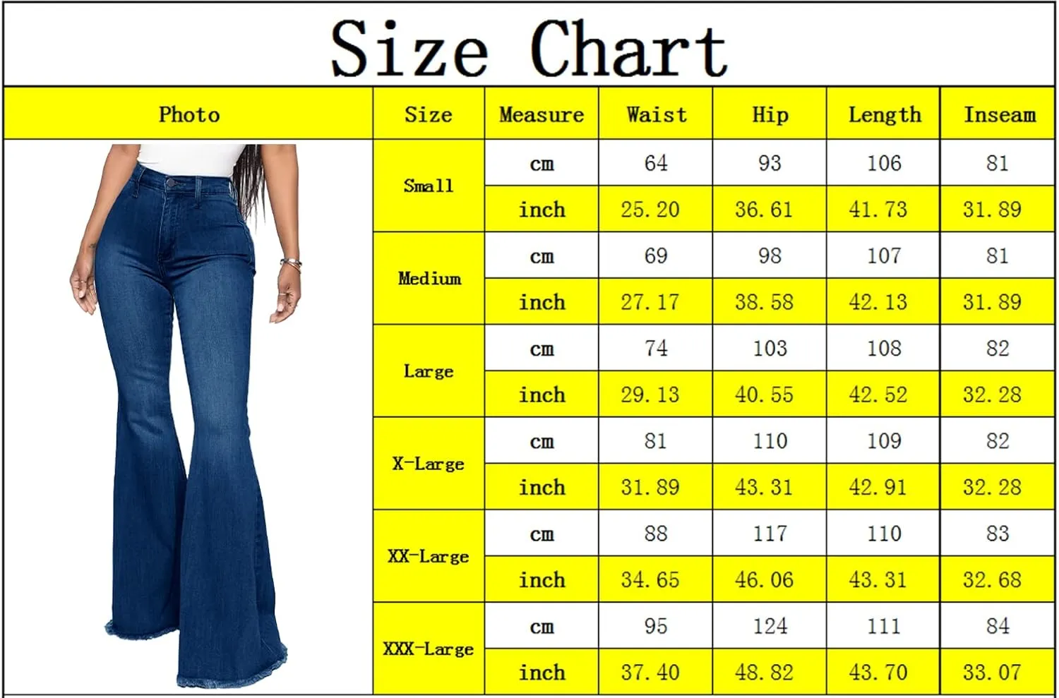 CutieLove Women's Ripped Jeans Bell Bottom Flare Jeans Mid Rise Destroyed Hem Denim Pants