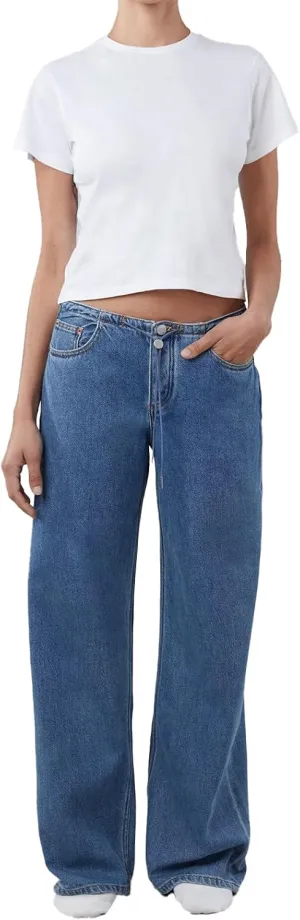 Drawstring Jeans Women Wide Leg Baggy Denim Pants Streetwear Vintage Y2K Clean Girl Cute Jeans