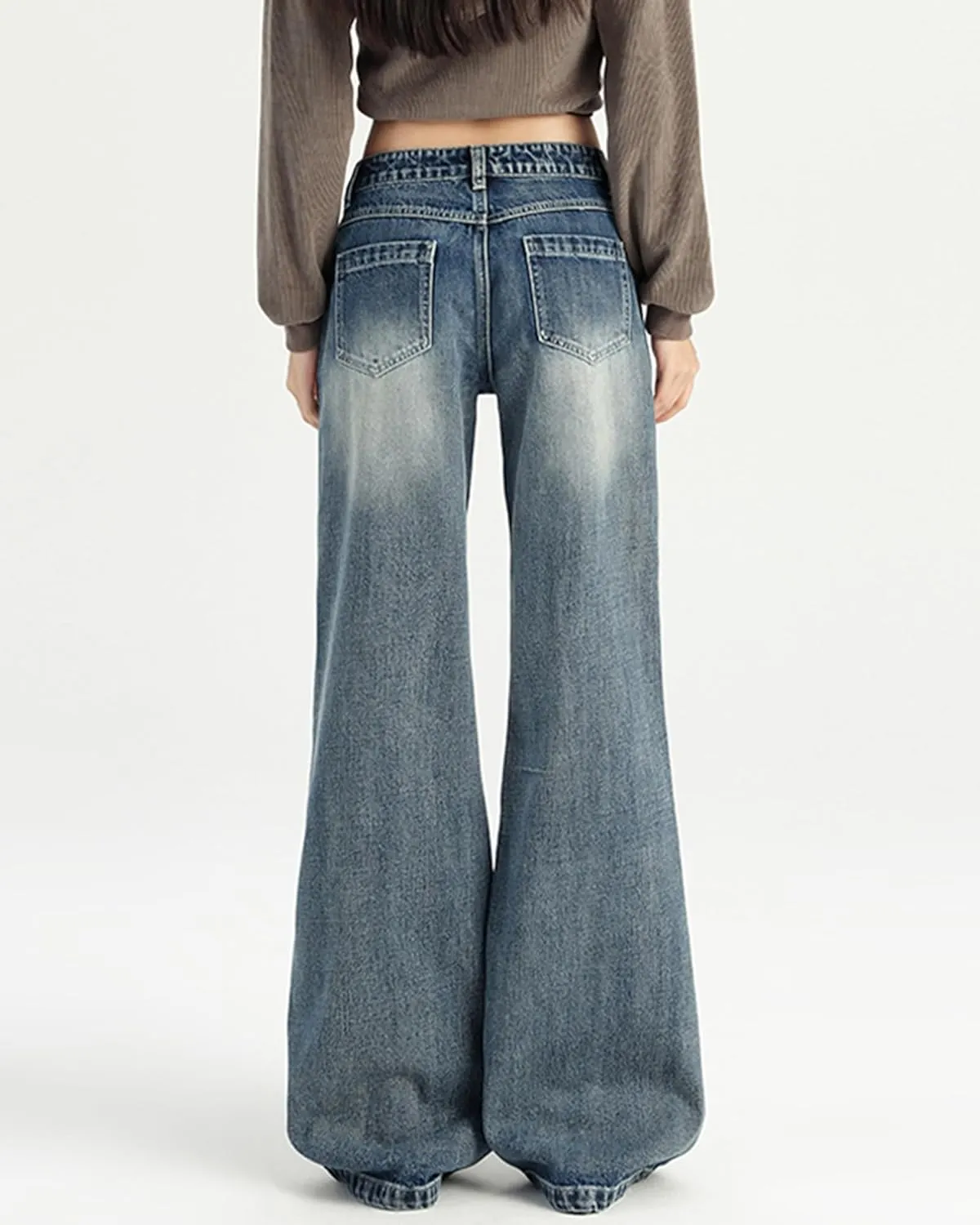EMMIOL Womens Wide Leg Jeans Straight Baggy Boyfriend Low Rise Denim Pants Flare Jeans Trendy Outfits