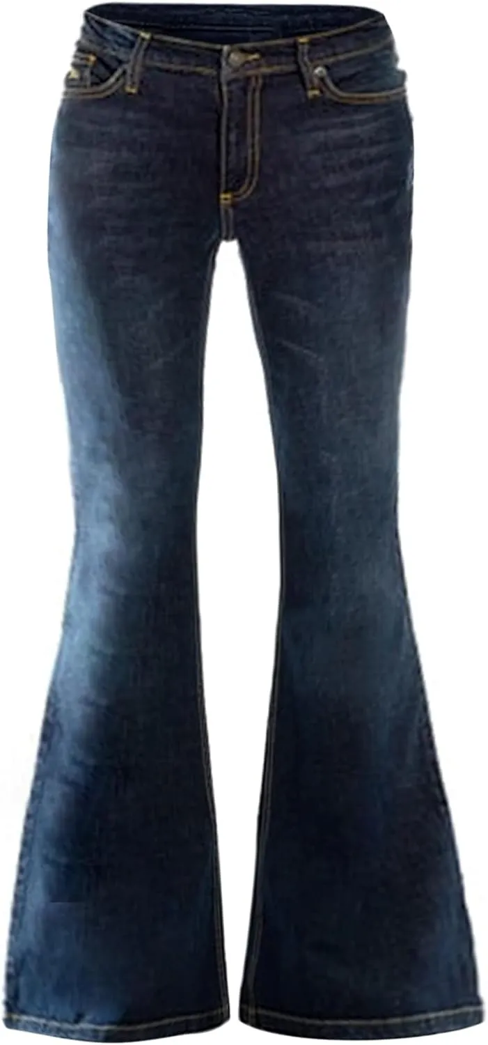 EVEDESIGN 70s Outfits Bell Bottom Pants for Men,Mens Bell Bottom Jeans Flared Jeans