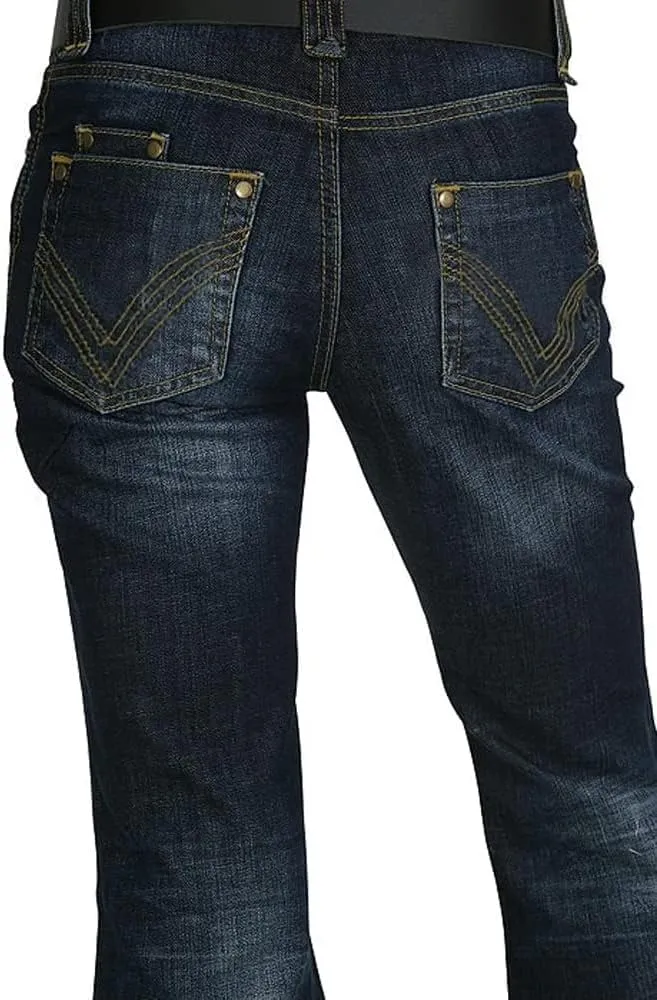 EVEDESIGN 70s Outfits Bell Bottom Pants for Men,Mens Bell Bottom Jeans Flared Jeans