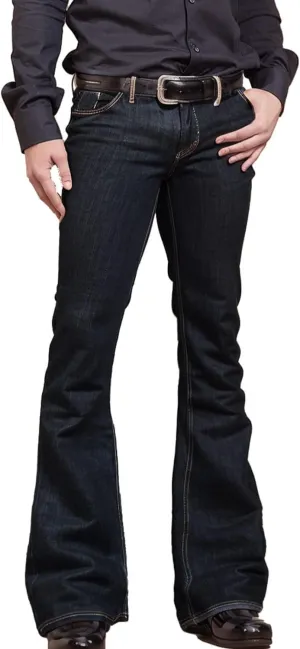 EVEDESIGN 70s Outfits Bell Bottom Pants for Men,Mens Bell Bottom Jeans Flared Jeans