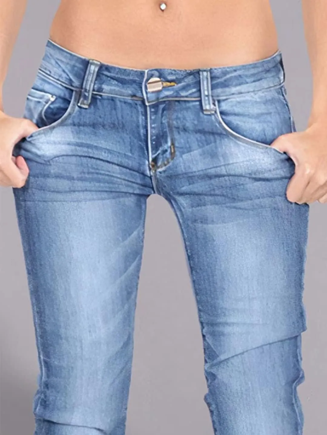 Flamingals Straight Leg Jeans for Women Low Rise Flamingo Stretch Jeans Skinny Wide Leg Denim Pants