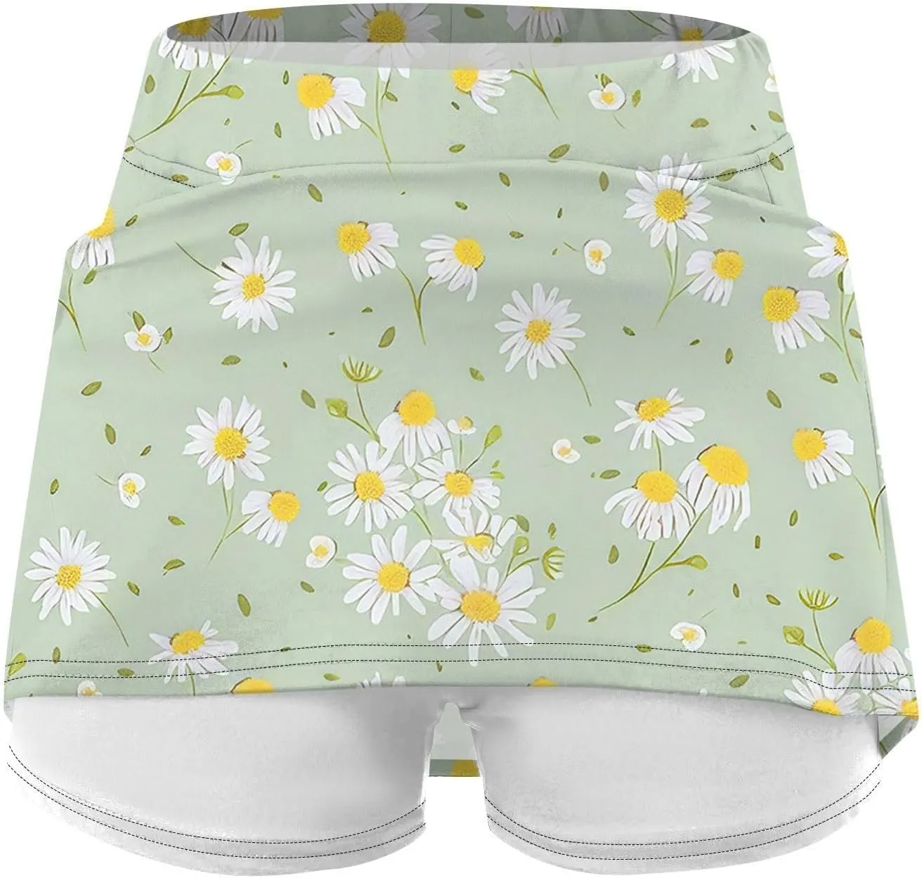 Floral Tennis Skirts for Women Lightweight High Waisted Golf Skorts Trendy Workout Athletic Tennis Mini Short Skirts