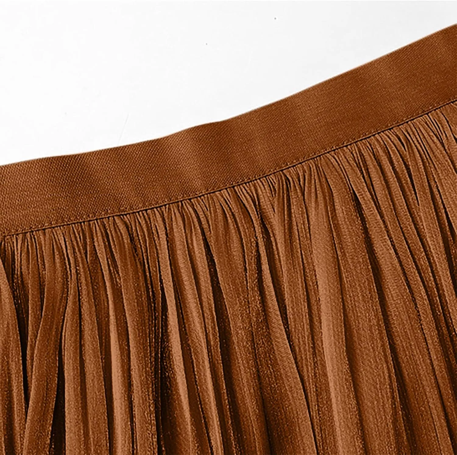 Flowy Skirt for Women Elegant a Line Swing Midi Skirts Casual Elastic Waist Mid Length Skirt Spring Comfy Skirts