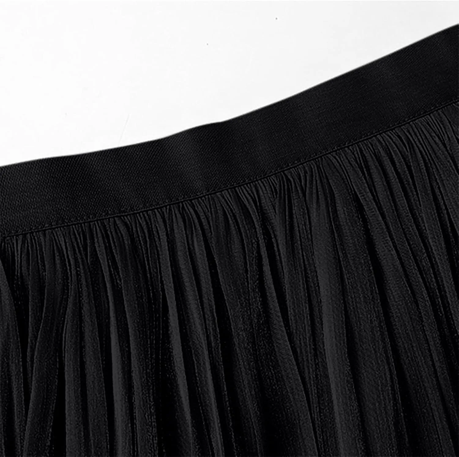 Flowy Skirt for Women Elegant a Line Swing Midi Skirts Casual Elastic Waist Mid Length Skirt Spring Comfy Skirts