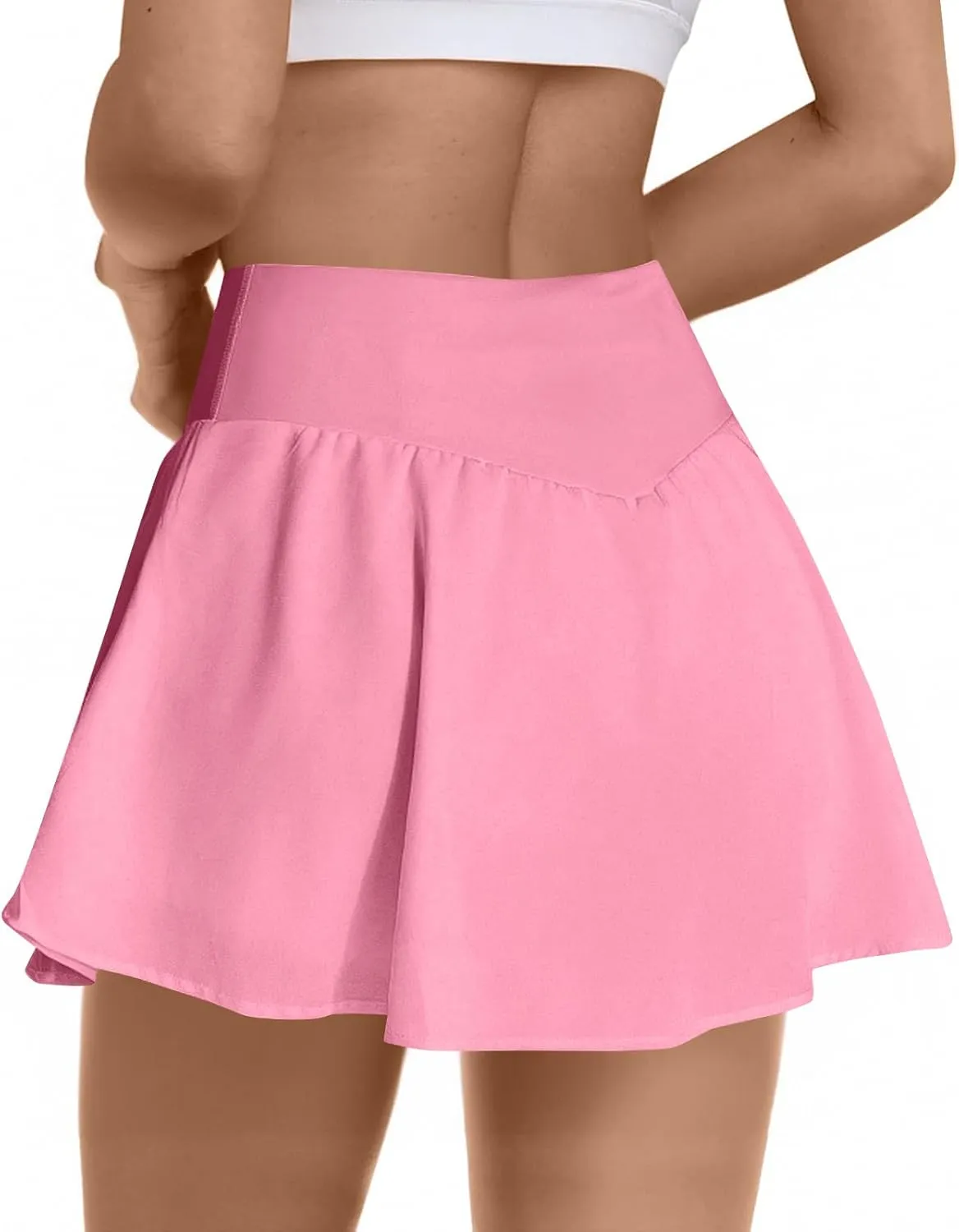 Flowy Tennis Skirt for Women with Shorts High Waisted Golf Skirts with Pockets Workout Athletic Skort Skorts