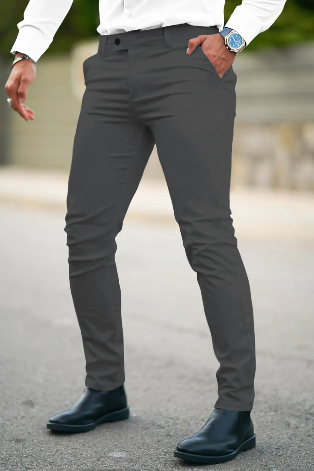 GINGTTO Mens Dress Pants Slim Fit Stretch Formal Pants for Men