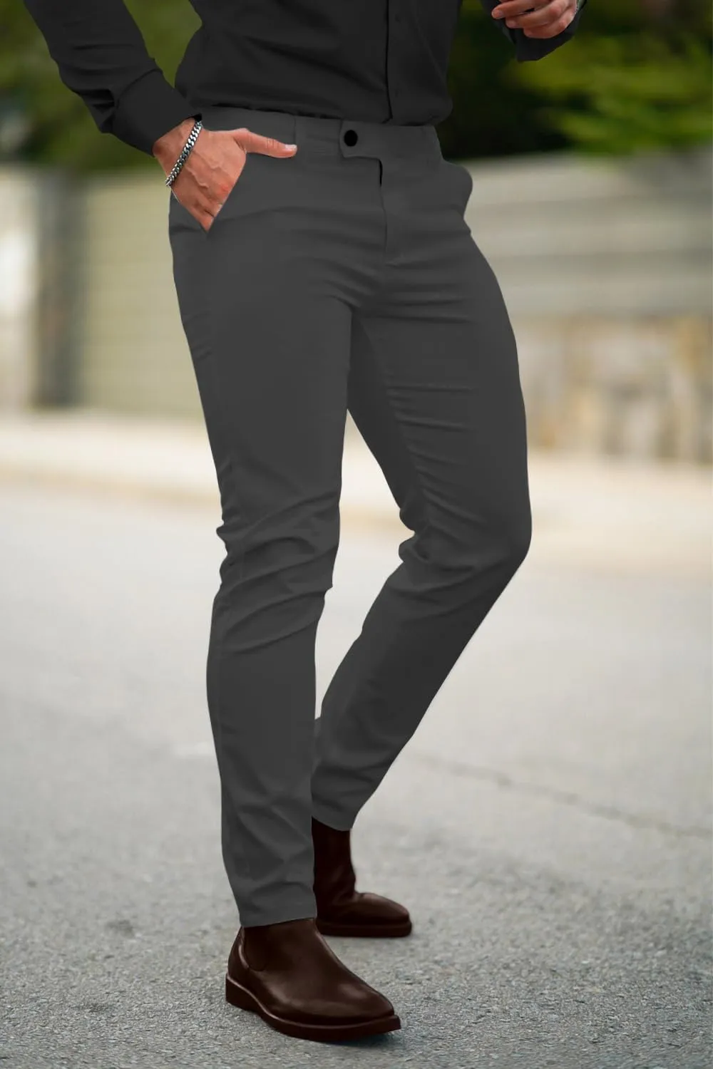 GINGTTO Mens Dress Pants Slim Fit Stretch Formal Pants for Men