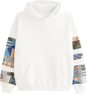 Graphic Hoodies for Women Oversized Floral Print Fleece Hooded Sweatshirts Long Sleeve Y2k Boyfriend Pullover Tops