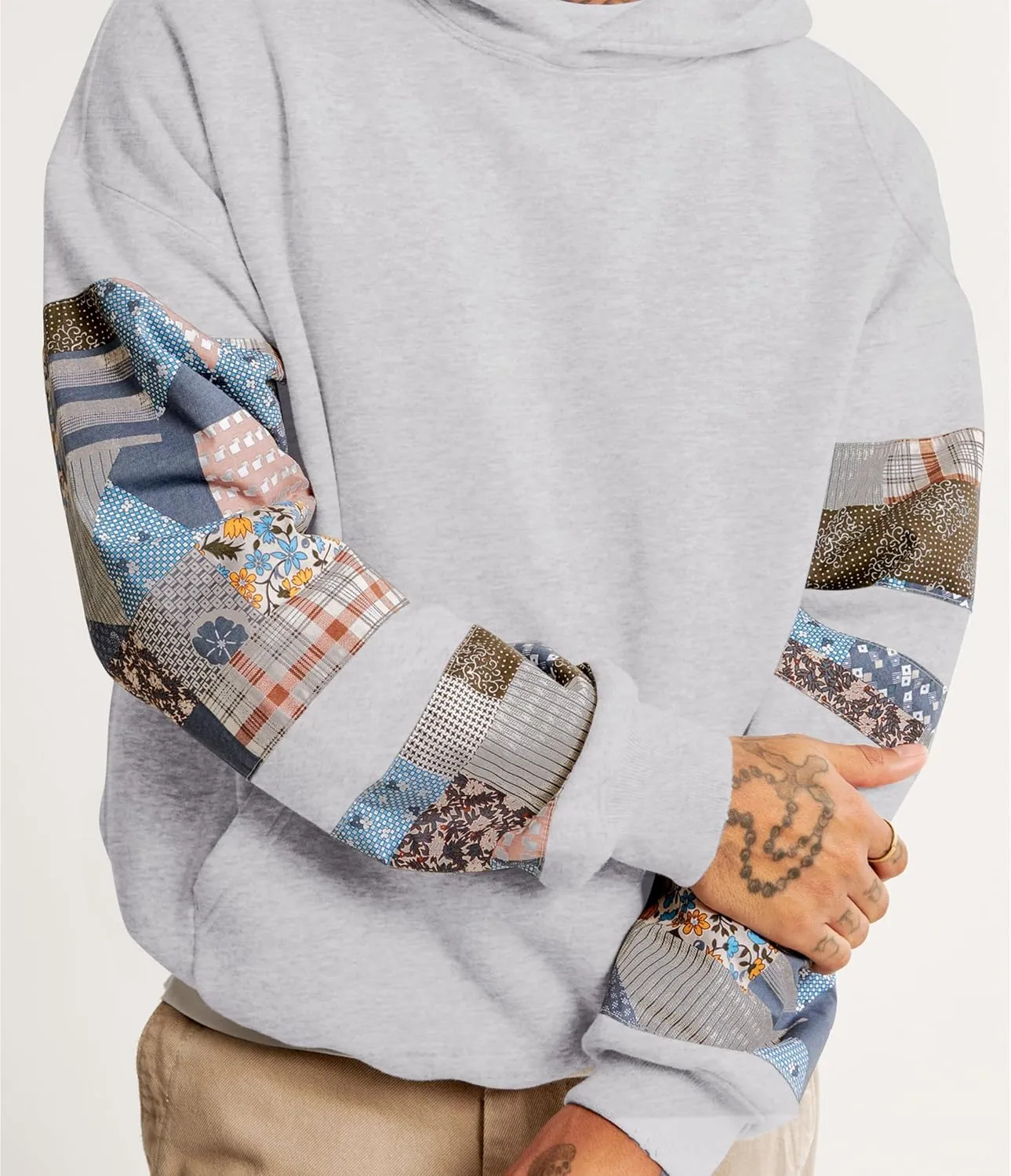 Graphic Hoodies for Women Oversized Floral Print Fleece Hooded Sweatshirts Long Sleeve Y2k Boyfriend Pullover Tops