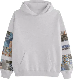 Graphic Hoodies for Women Oversized Floral Print Fleece Hooded Sweatshirts Long Sleeve Y2k Boyfriend Pullover Tops