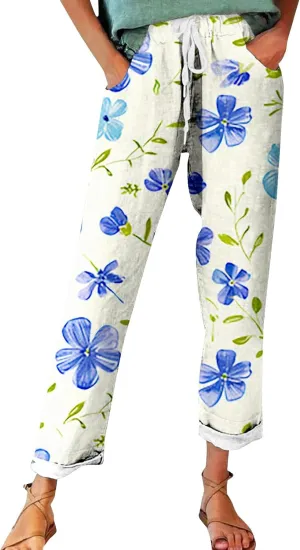 High Waisted Pants for Women Women Petite Pants Flowy Leopard Print Dress Wide Legged Jeans for Women's Palazzo Wide Leg Skirt with Casual Comfy Cotton Leg Workwear Flowy Summer Pangs