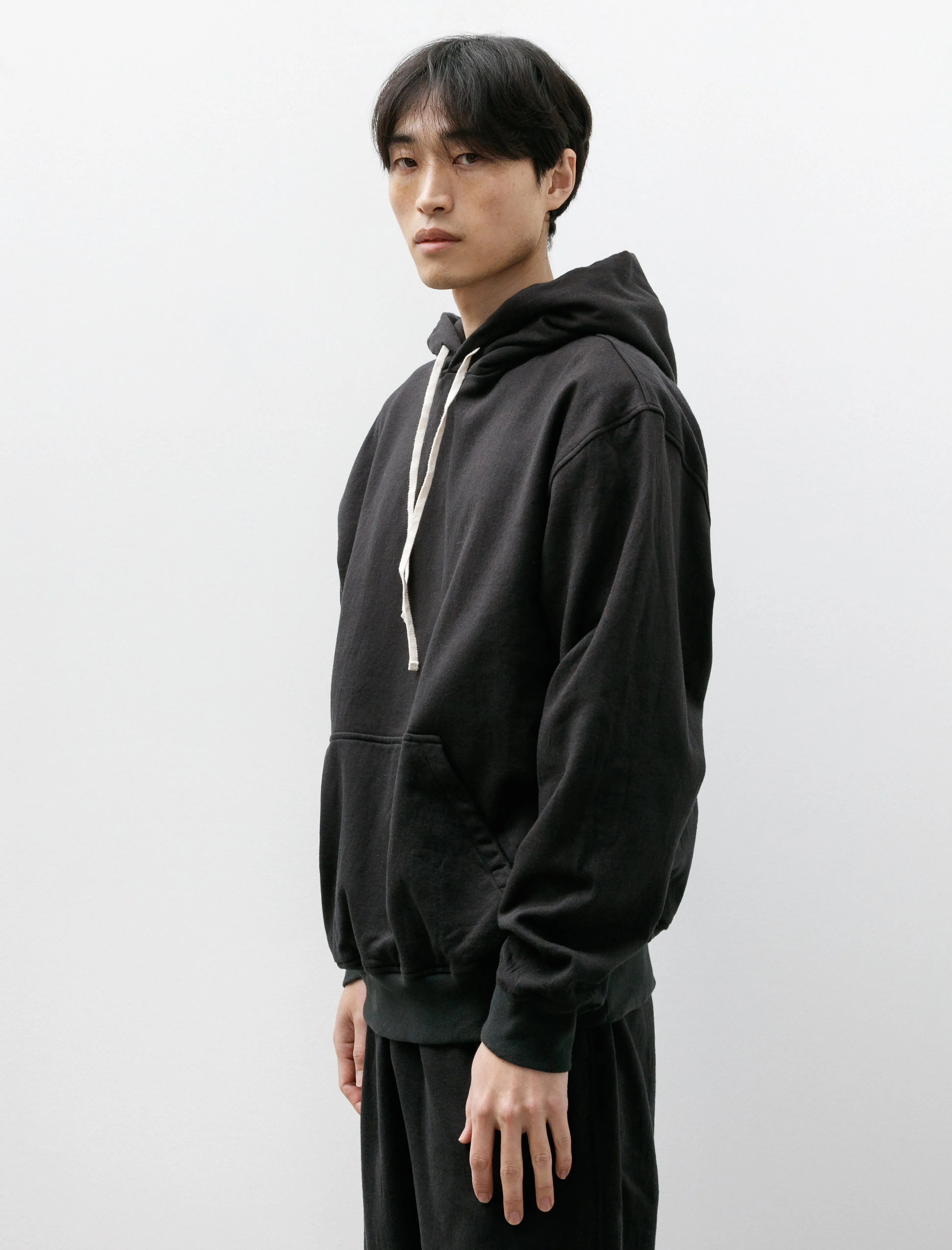 Hoody Felted Fleece Wooly Black