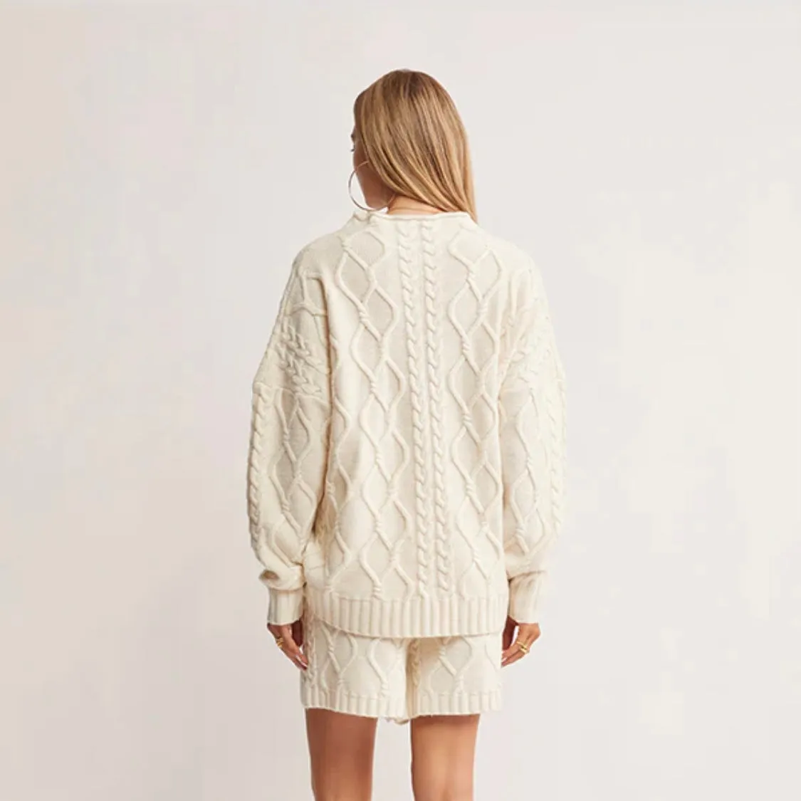 Inflorescence Knit Sweater Ivory