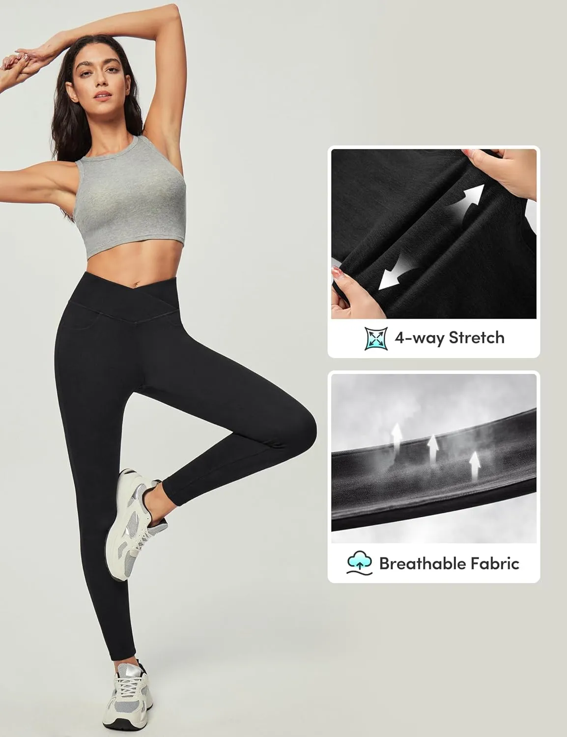 IUGA Stretchy High Waisted Jeans for Women Jeggings Tummy Control Skinny Jeans Work Pants with Pockets