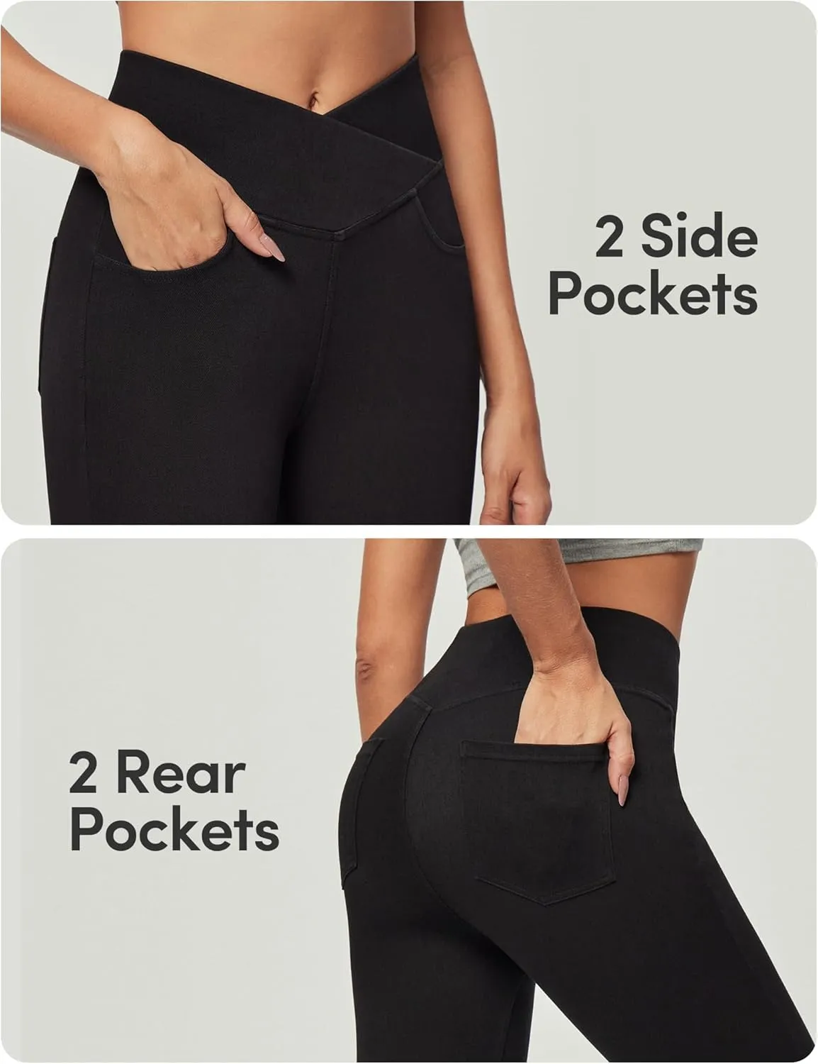 IUGA Stretchy High Waisted Jeans for Women Jeggings Tummy Control Skinny Jeans Work Pants with Pockets