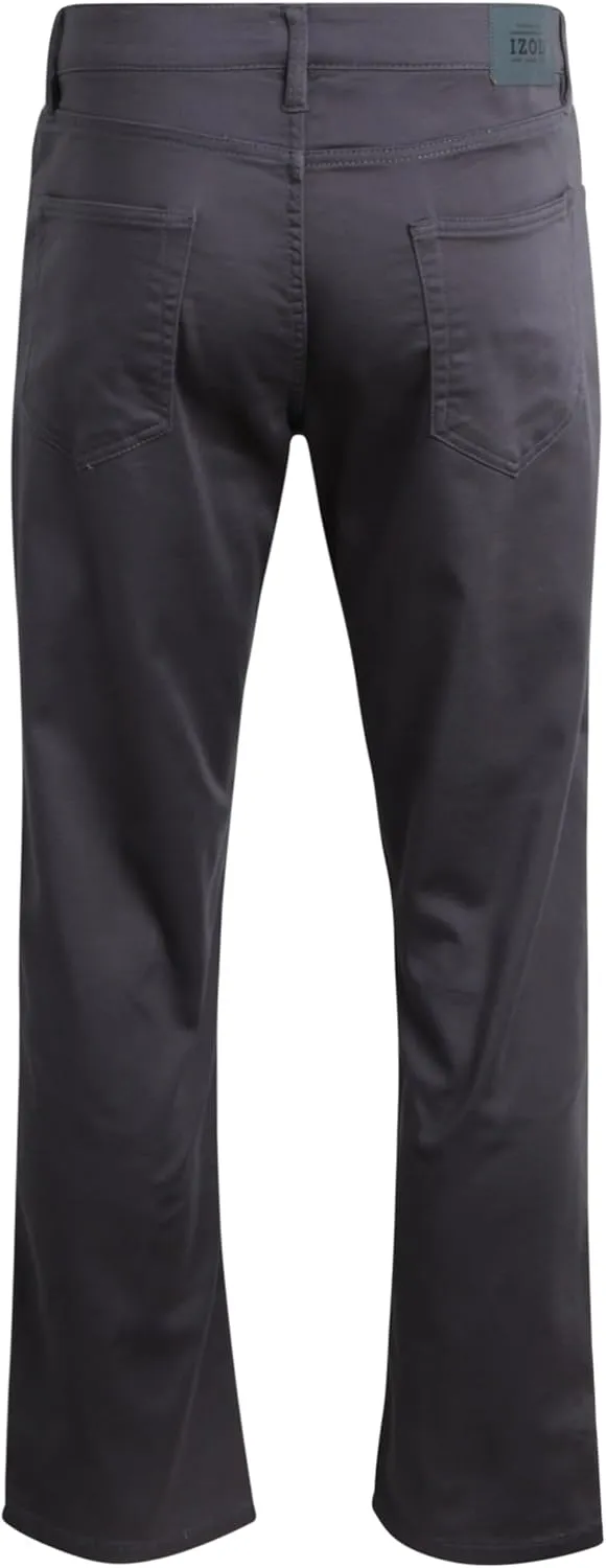 IZOD Men's Jeans - Regular Fit Comfort Stretch Knit Denim Jeans - Straight Leg Casual Pants for Men