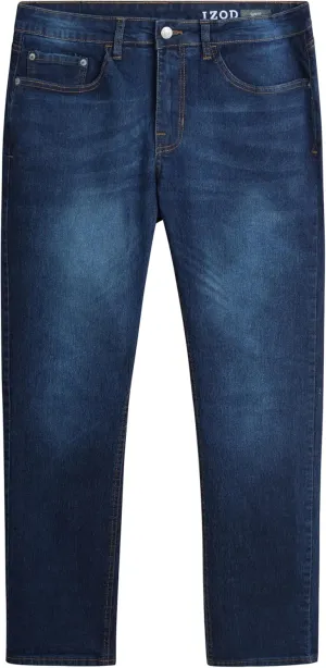 IZOD Men's Slim Fit Jeans - Classic Comfort Stretch Lightweight Denim Jeans - Casual Work Pants for Men