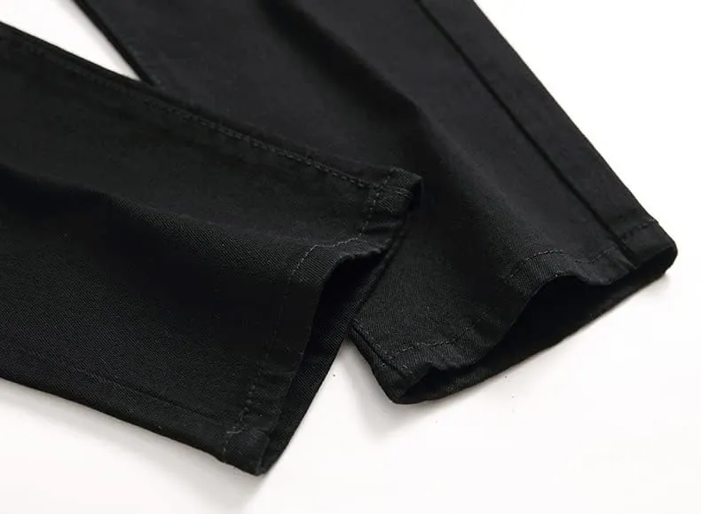 JE&NS Men's Ripped Jeans, Slim Fit Straight Leg, Denim Jeans Pants for Men
