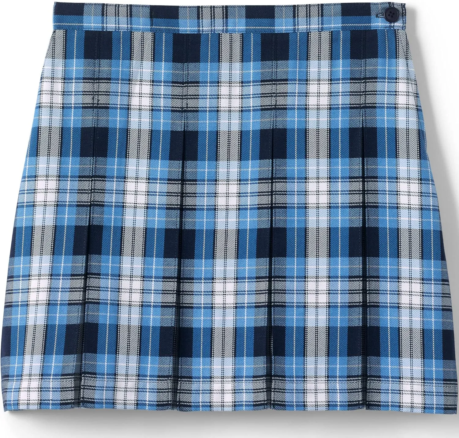 Lands' End School Uniform Girls Plaid Box Pleat Skirt Top of The Knee